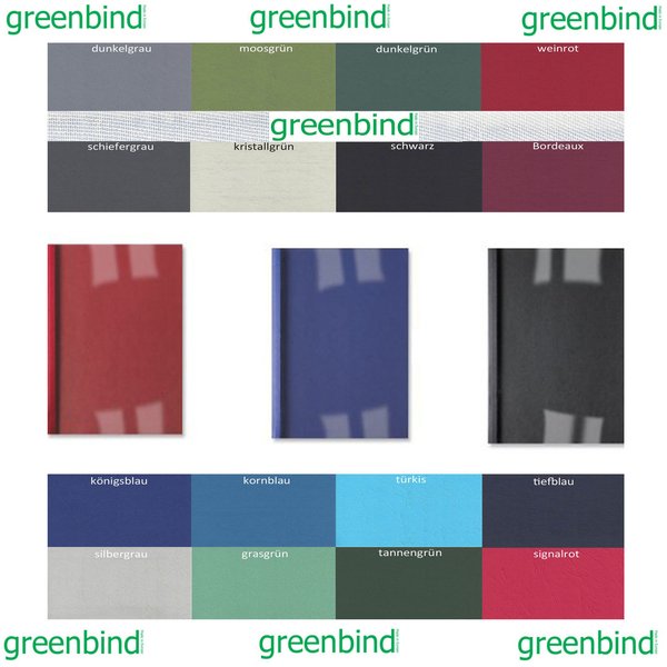 greenbind® DE Thermocover Leather 315 Gramm Klarfolie (Made in Germany)